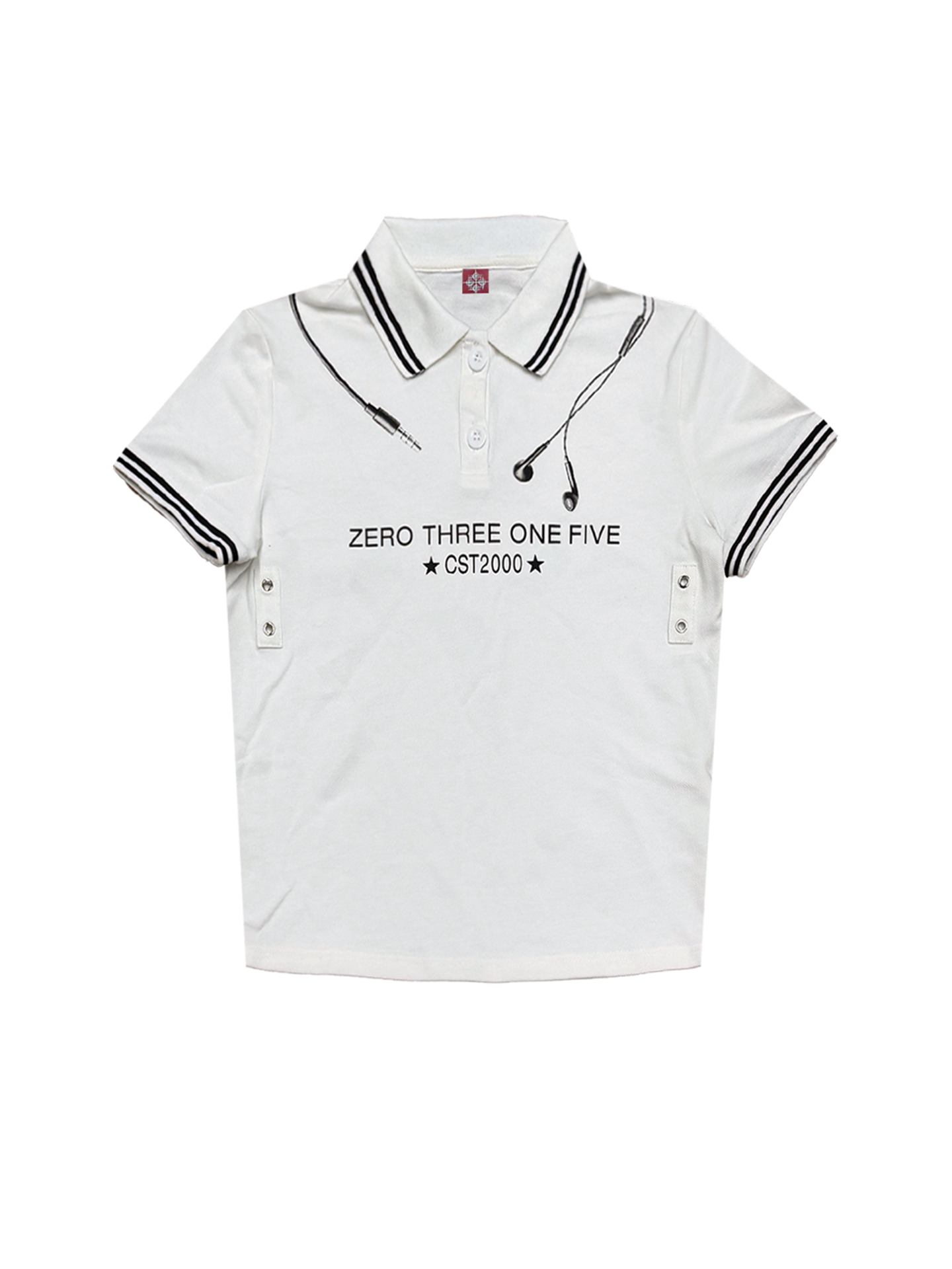 3D PRINTED COLOR CLASH POLO SHIRT