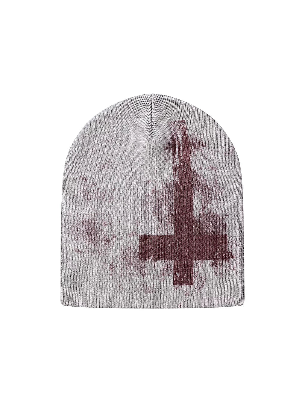 DISTRESSED CROSS BEANIE
