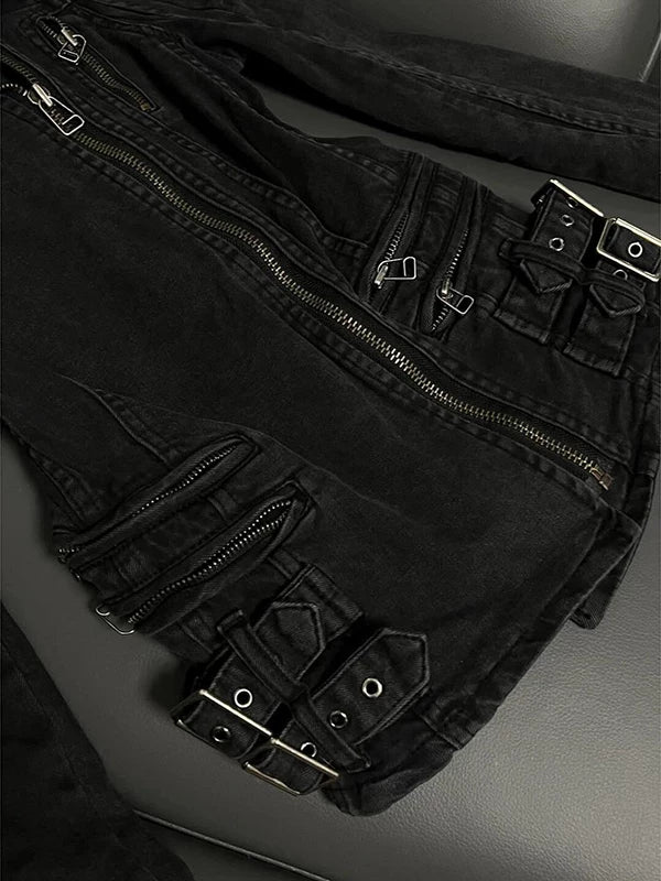 VINTAGE BIKER DENIM JACKET