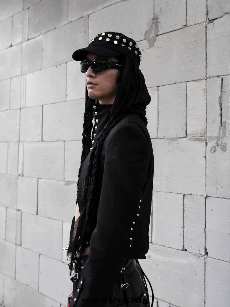 CURVED HEM BLACK JADE JACKET