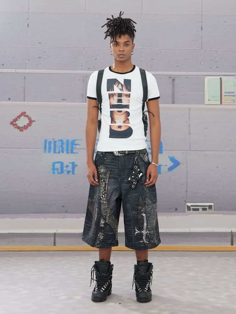 NERD PUNK SPLICED T-SHIRT