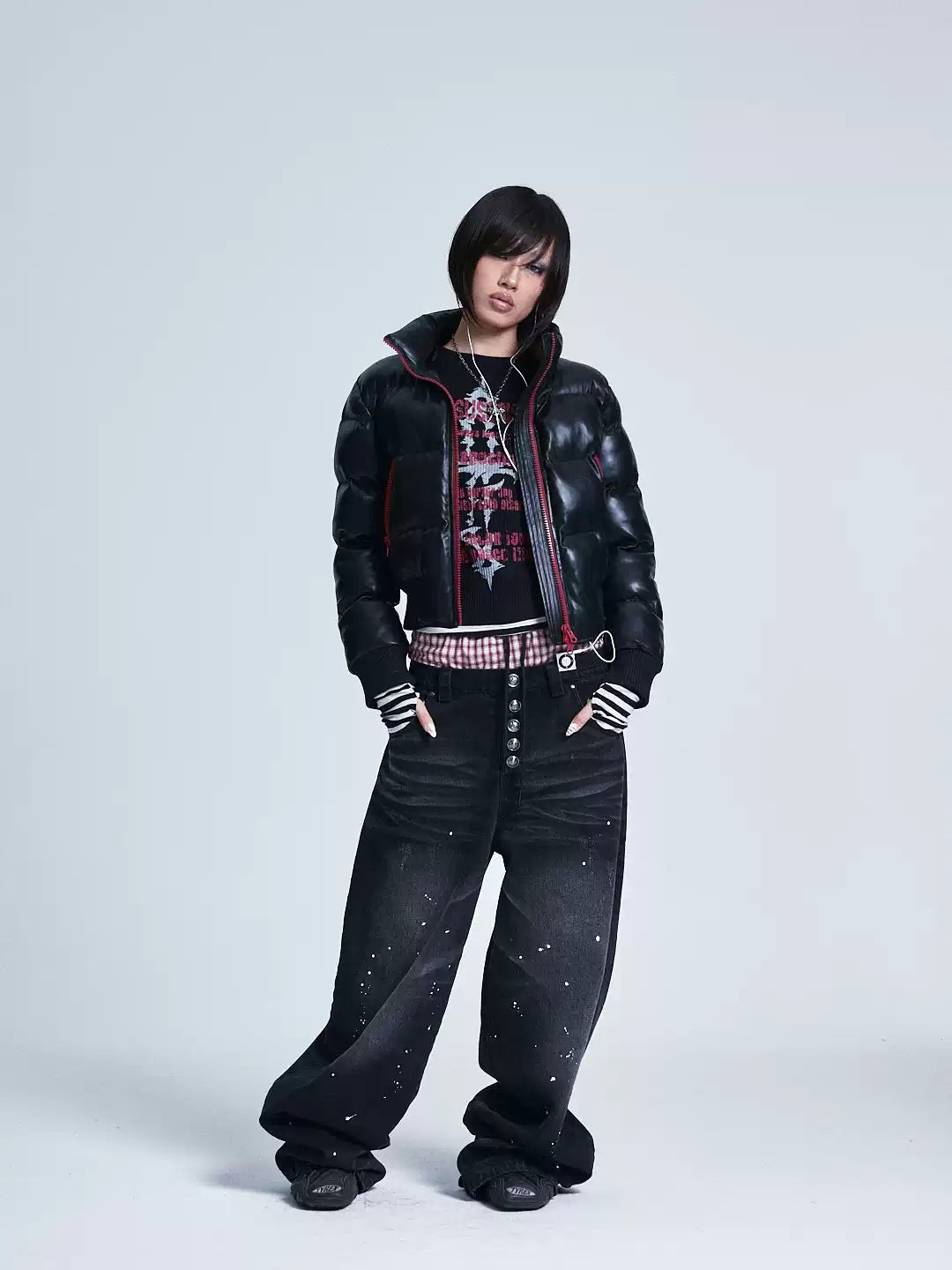 COLORFUL PATCHWORK FUR COLLAR JACKET