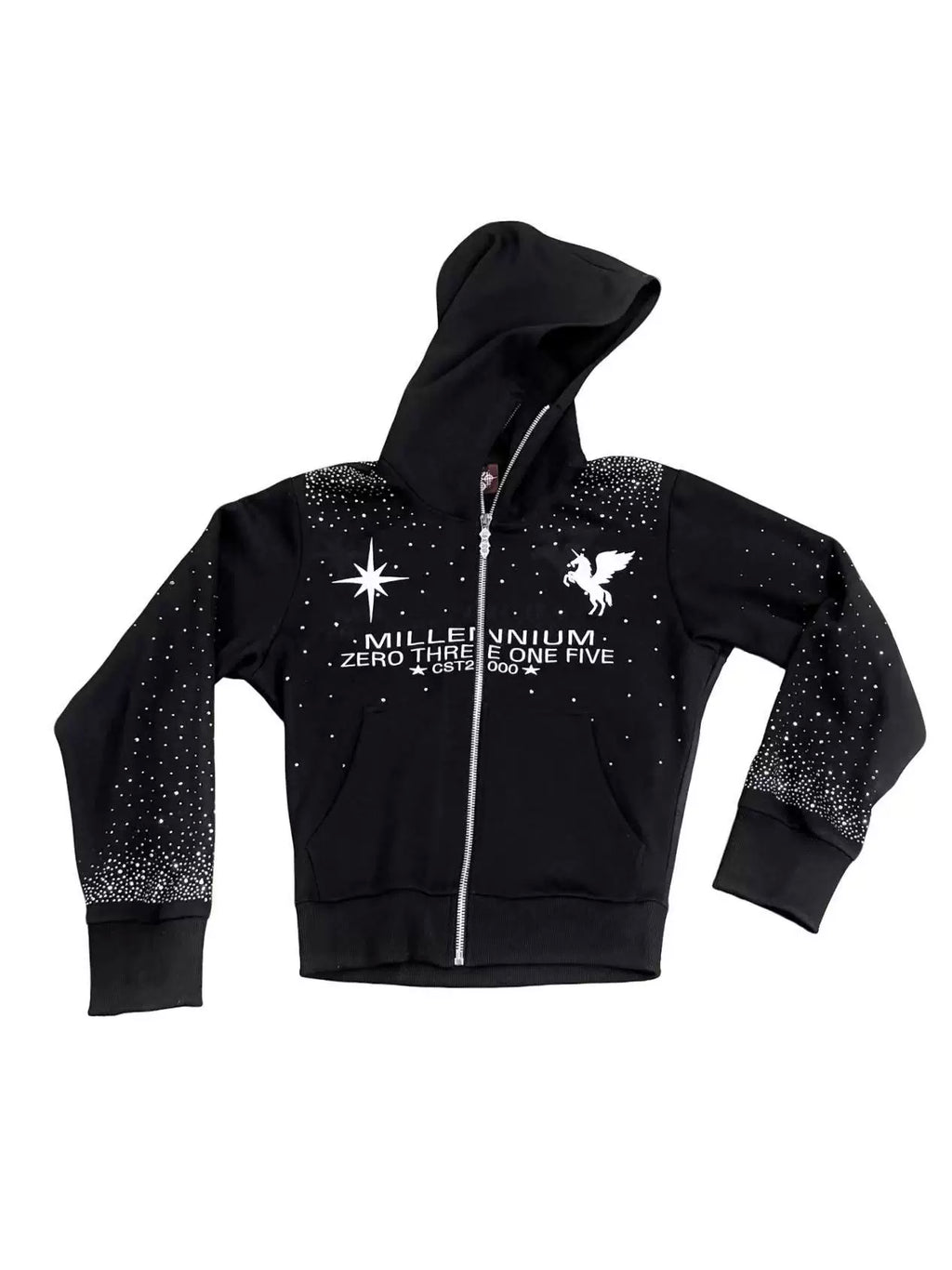 RHINESTONE PEGASUS HOODIE JACKET