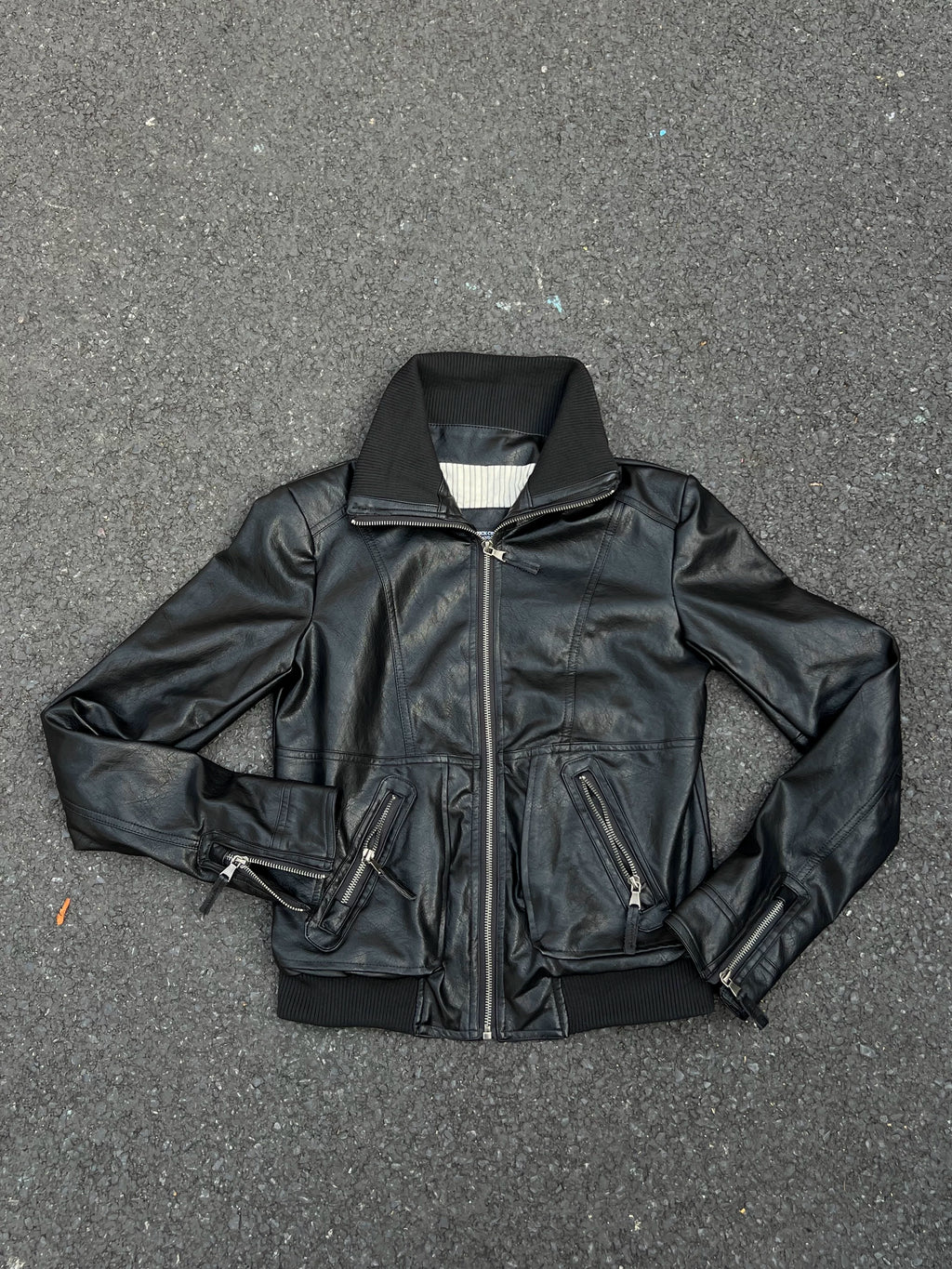 SLIM LEATHER BIKER JACKET
