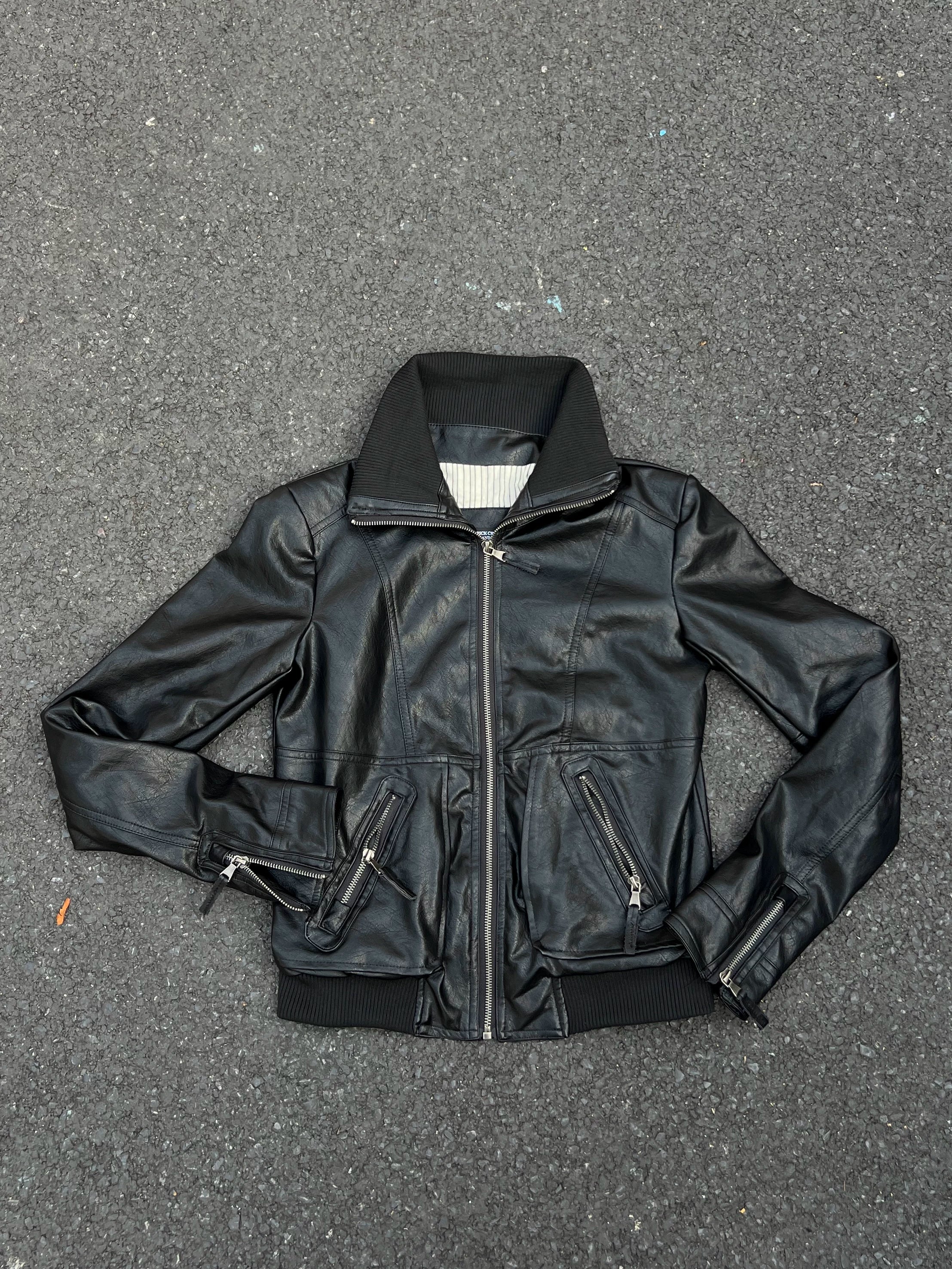 SLIM LEATHER BIKER JACKET
