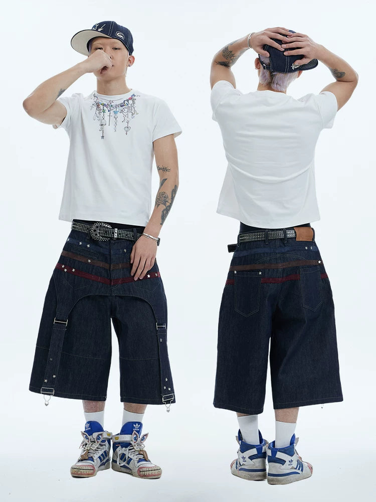 Y2K CARTOON CHAIN PRINT T-SHIRT