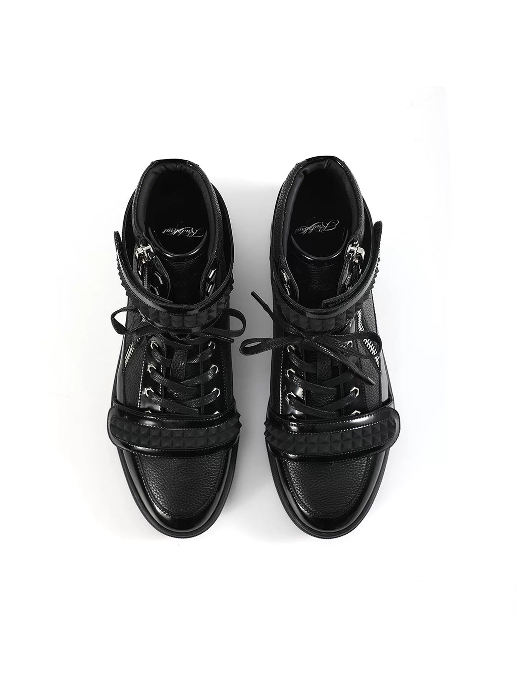 EMBOSSED RIVET HIGH-TOP SNEAKERS