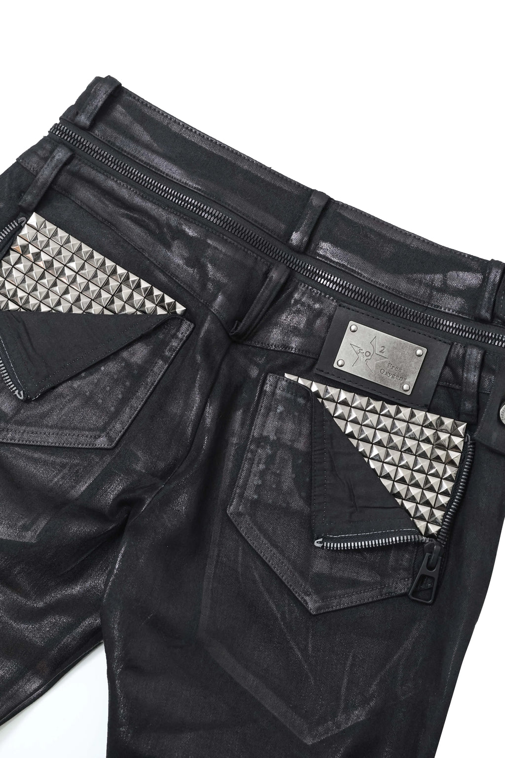 WAXED SLIM-FIT JEANS