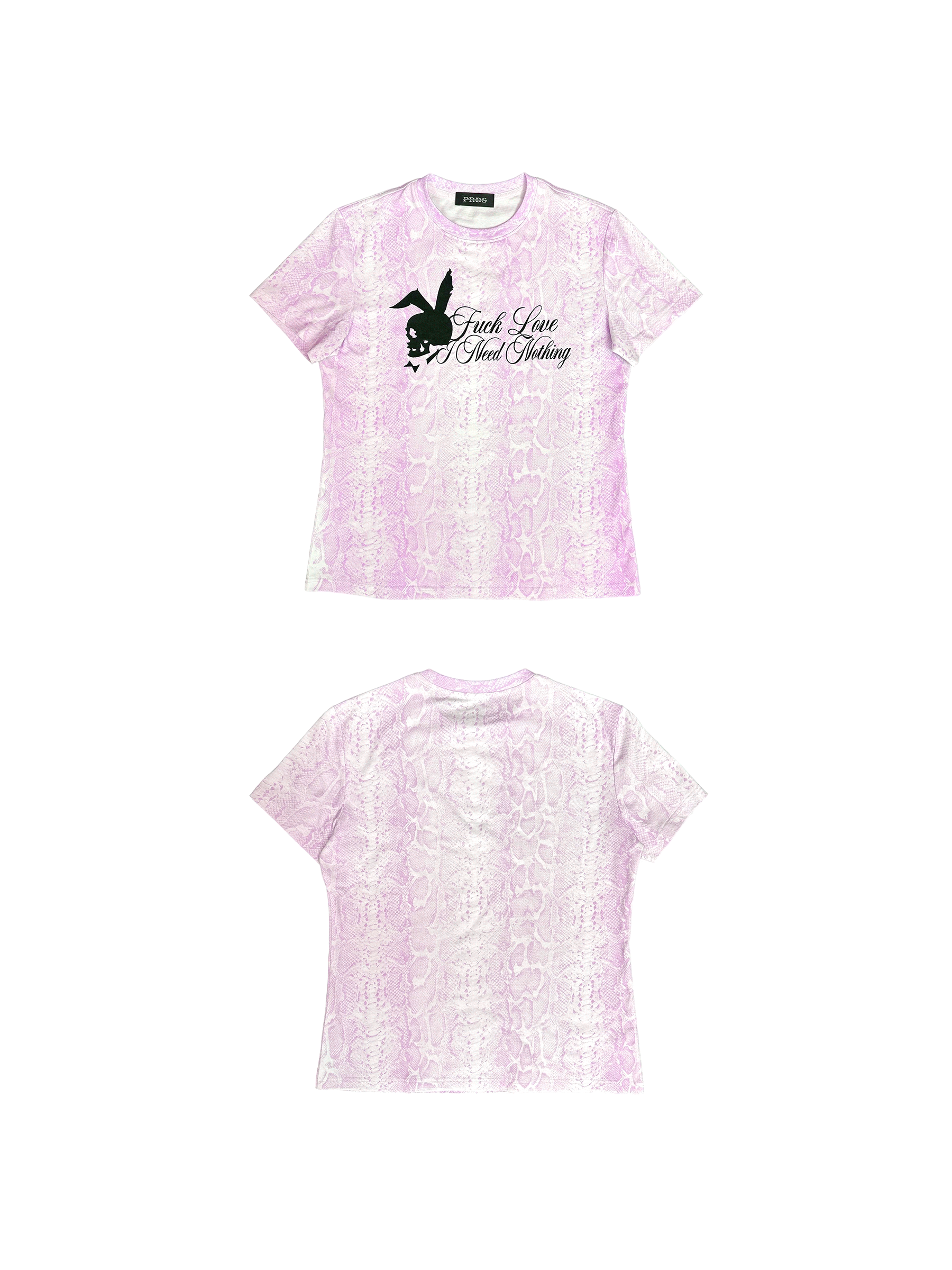 VINTAGE PINK SNAKE PRINT T-SHIRT