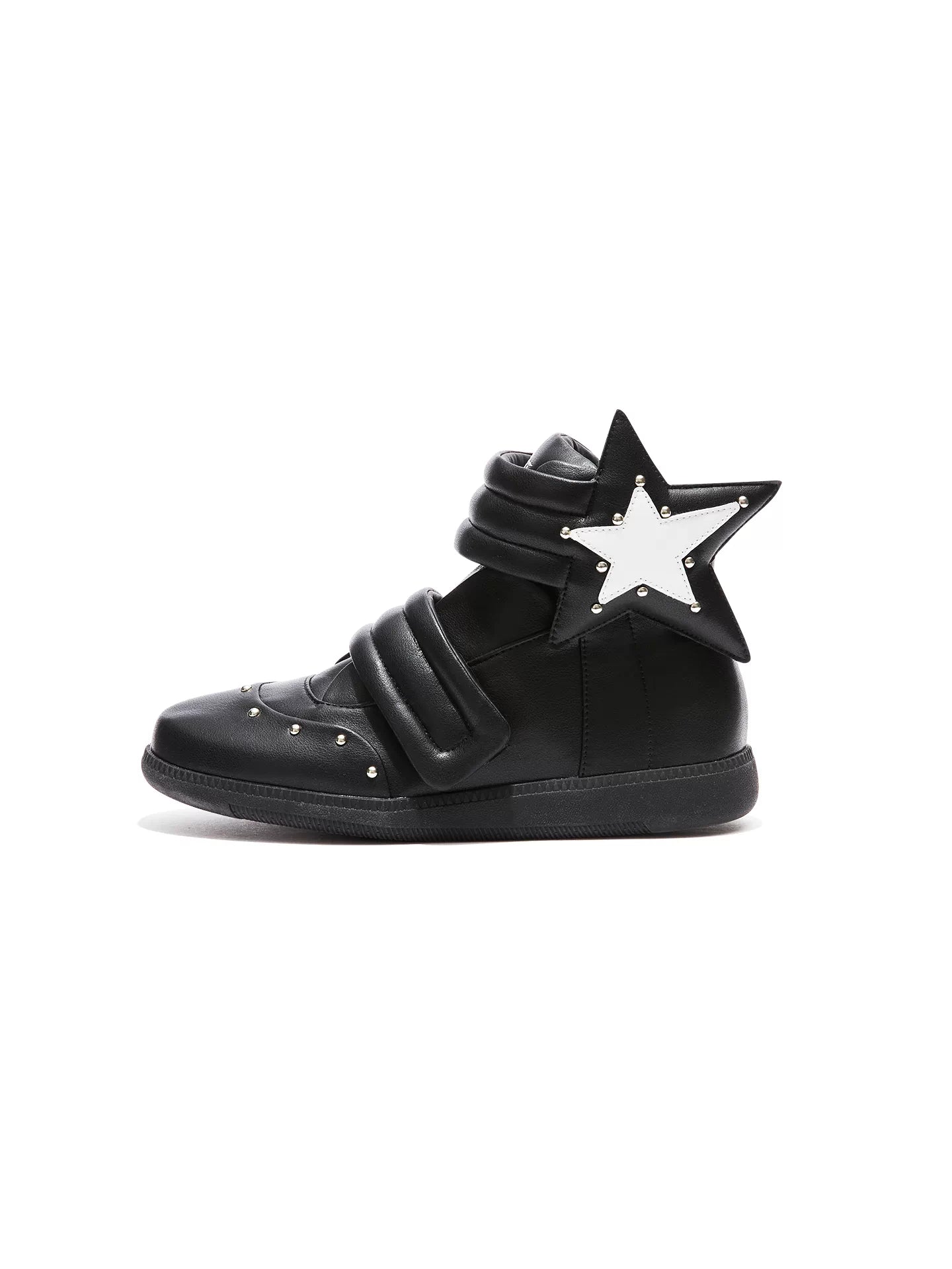 STUDDED HIGH-TOP SNEAKERS