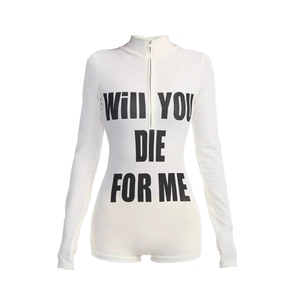 FIGURE-HUGGING LONG SLEEVE JUMPSUIT