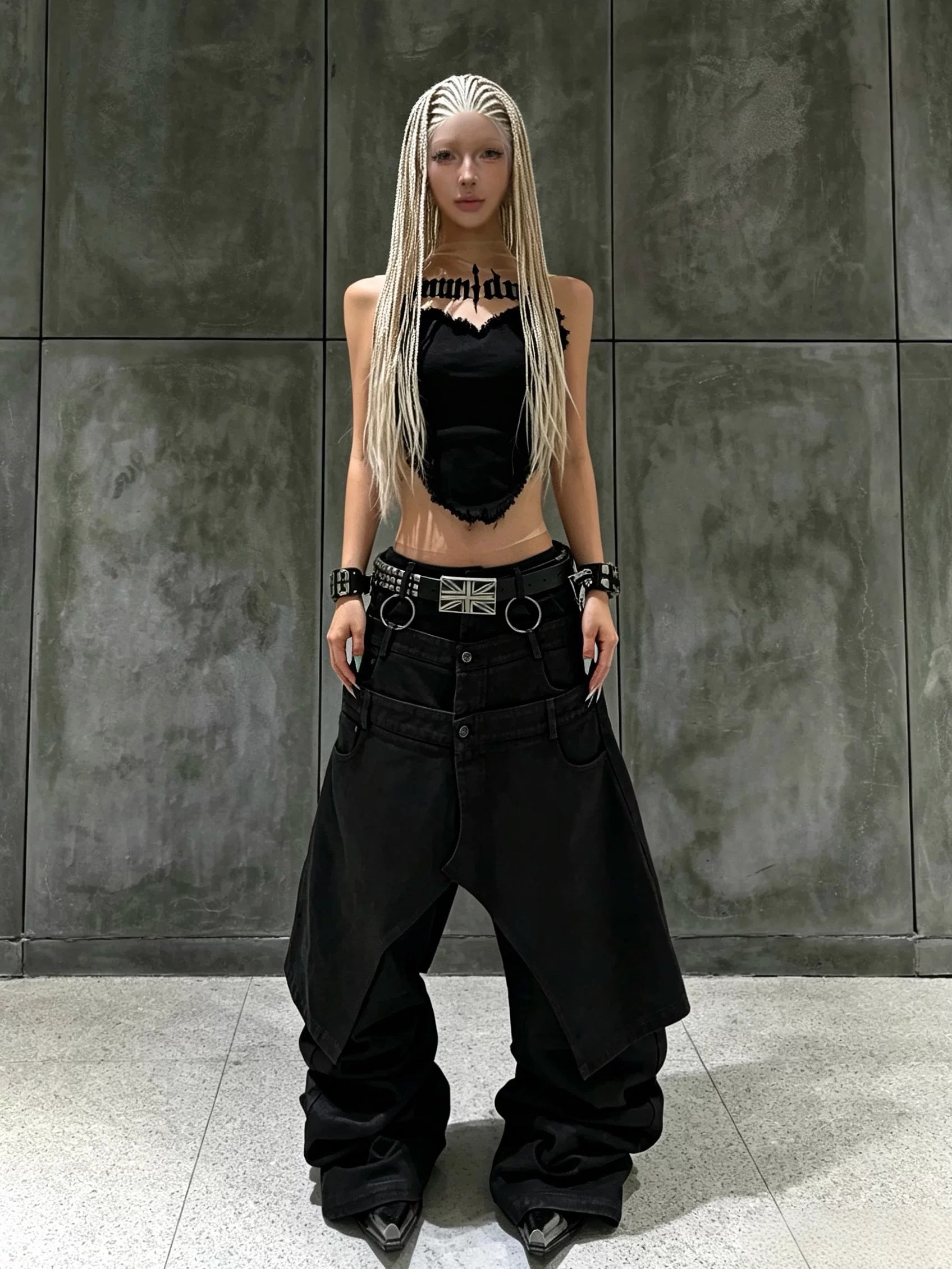 SUBCULTURE LEATHER FLAG BELT