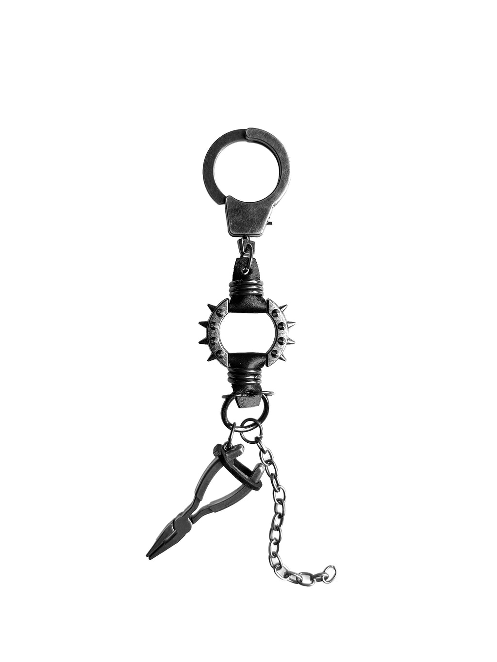 PUNK MECHANICAL BONE KEYCHAIN
