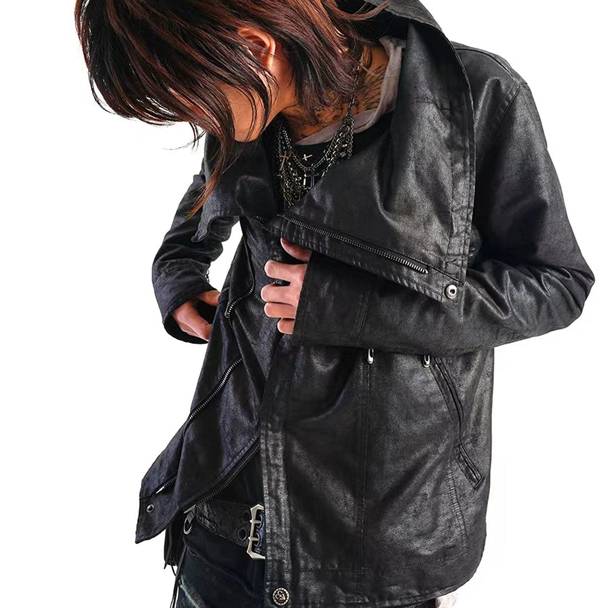 CUSTOM WAXED LEATHER JACKET