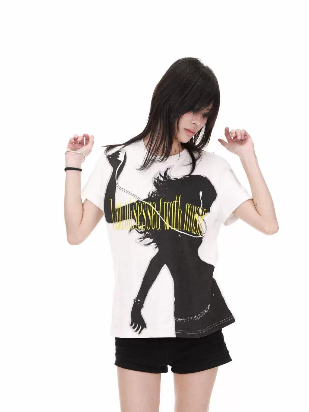PUNK STREETWEAR T-SHIRT WITH EMBROIDERY
