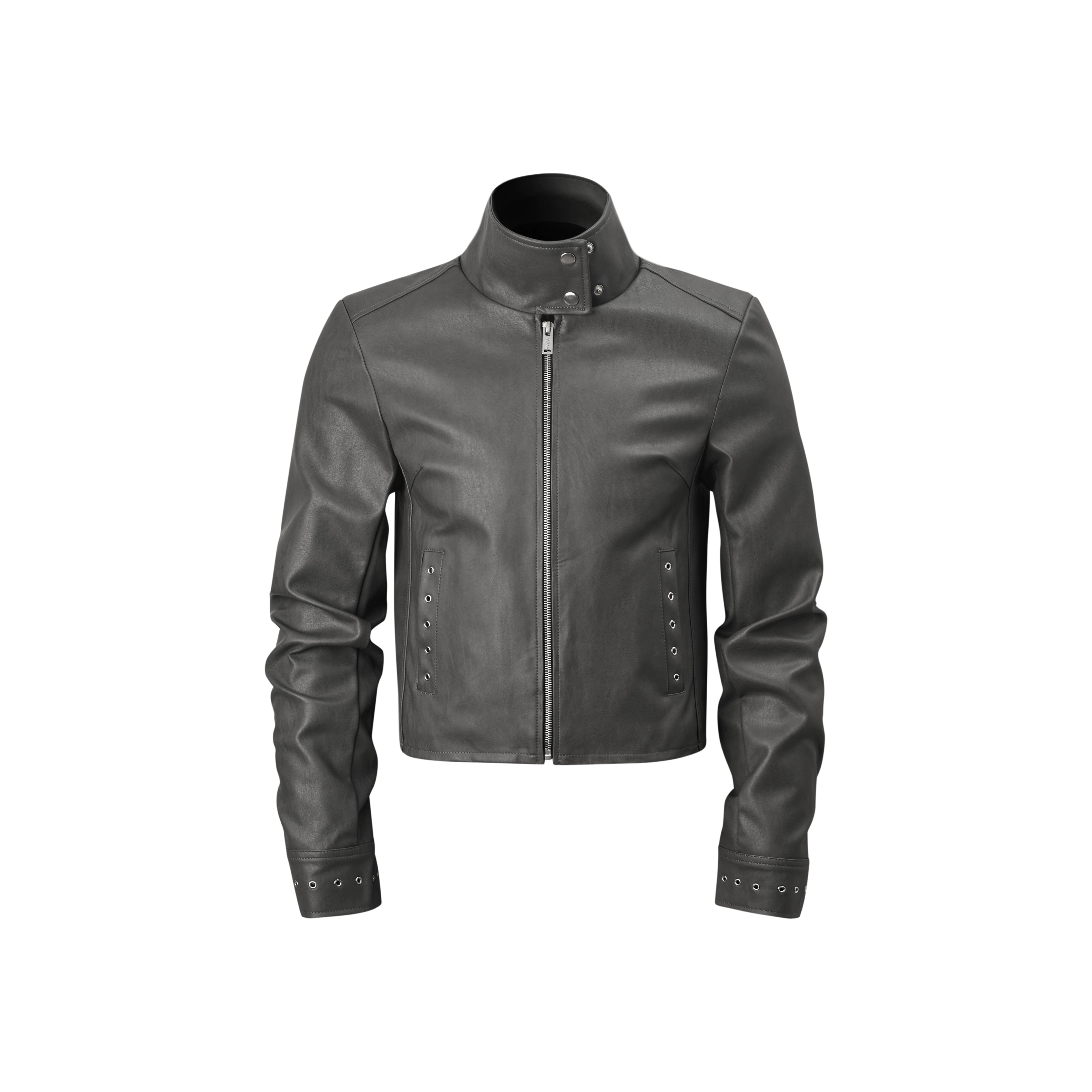 HIGH COLLAR BIKER JACKET