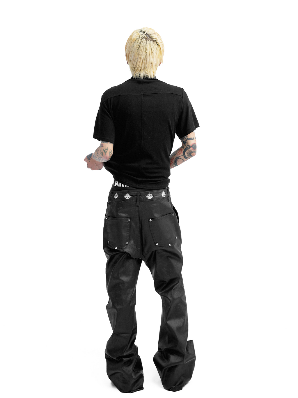 WAX COATED SLIM JEANS
