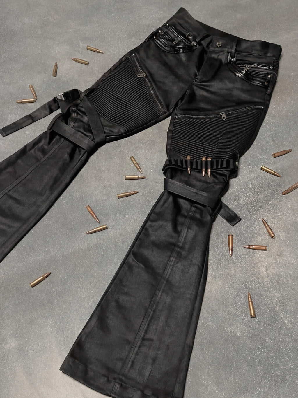 ADJUSTABLE SKINNY WAX PANTS