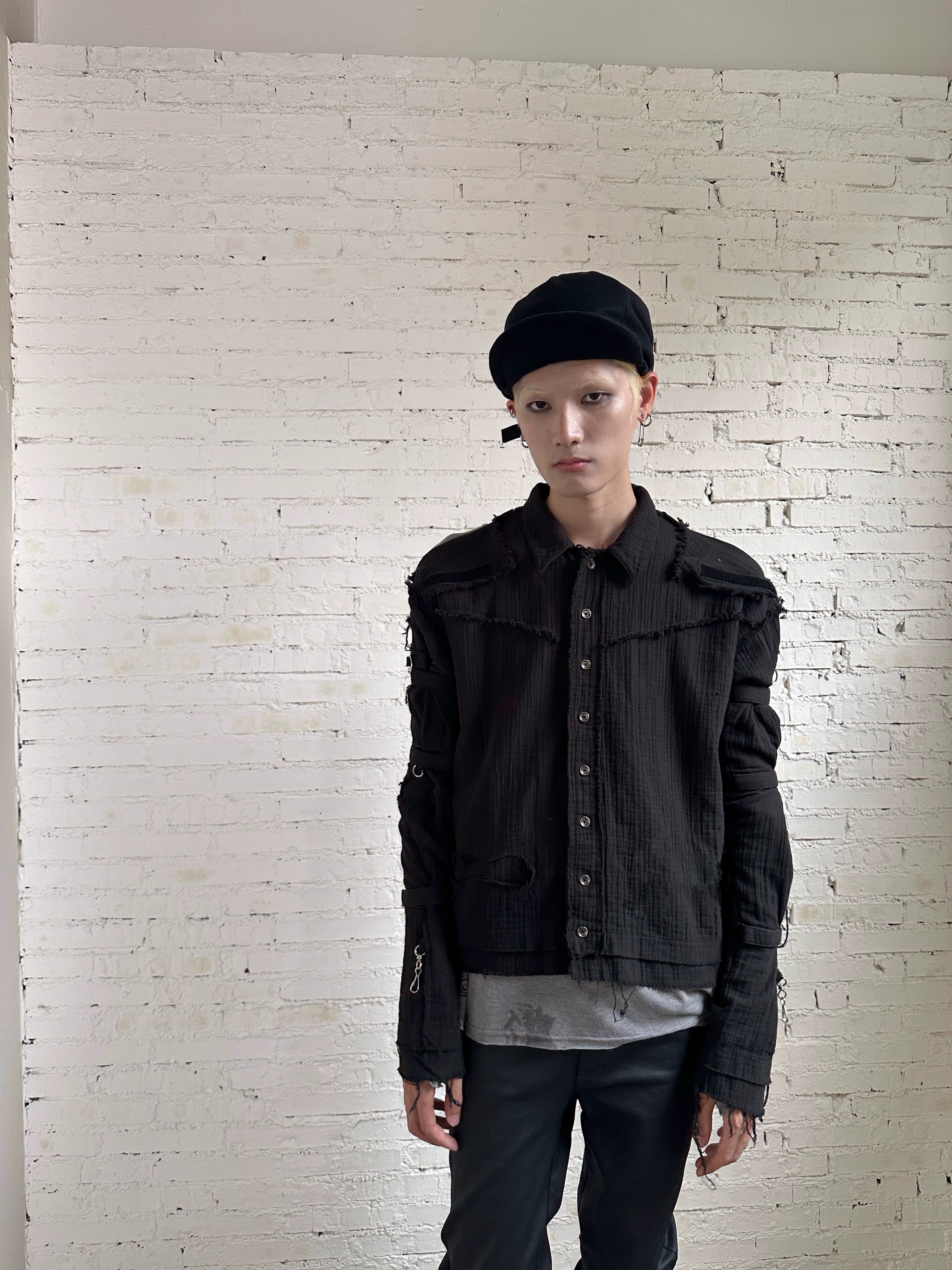 ELEGANT DISTRESSED JACKET SHIRT