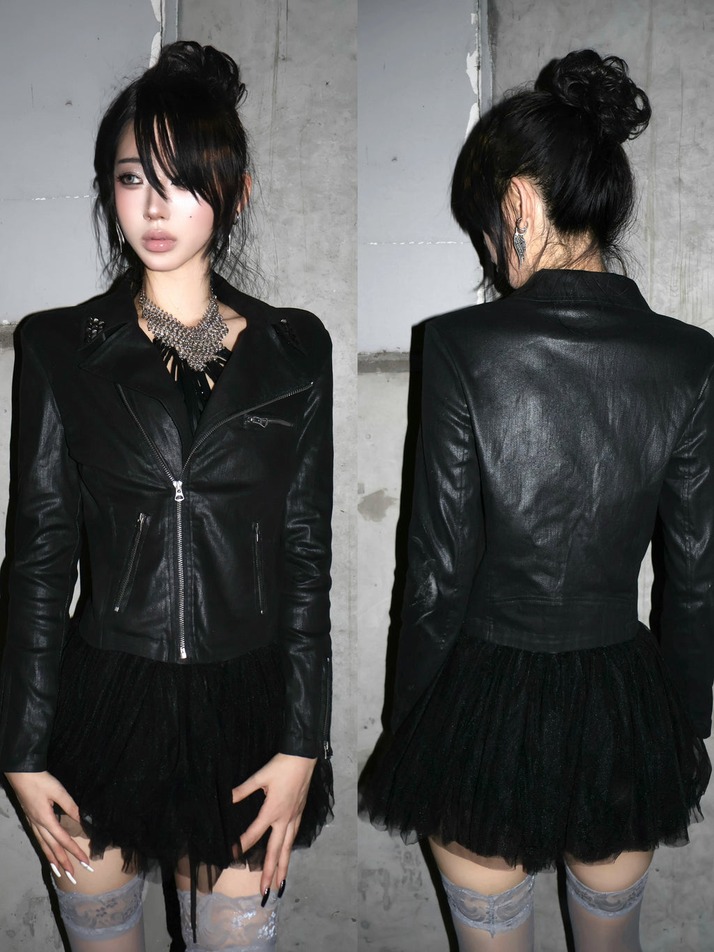 PUNK STUDDED BIKER JACKET