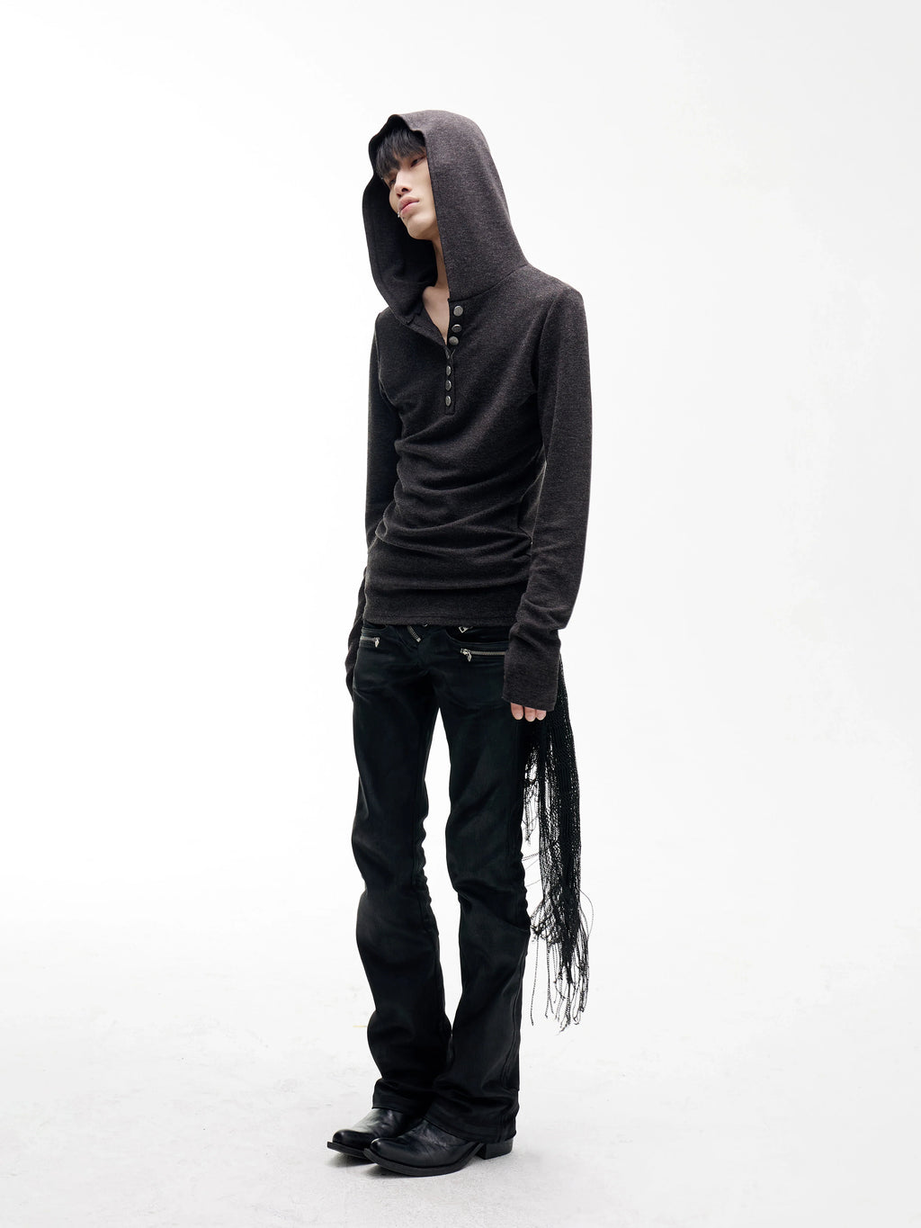 HOODED CROSS SWEATSHIRT