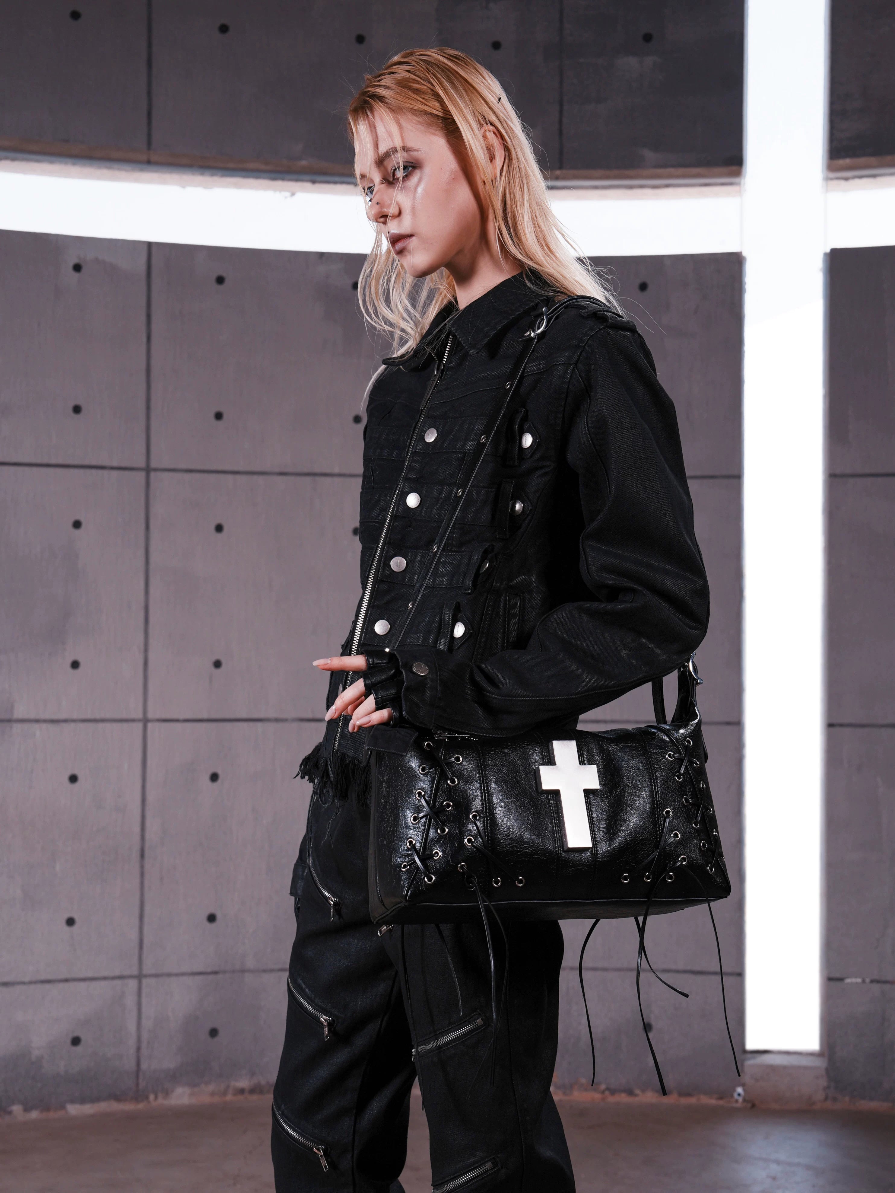 CROSSBODY TOTE BAG WITH STRAPS