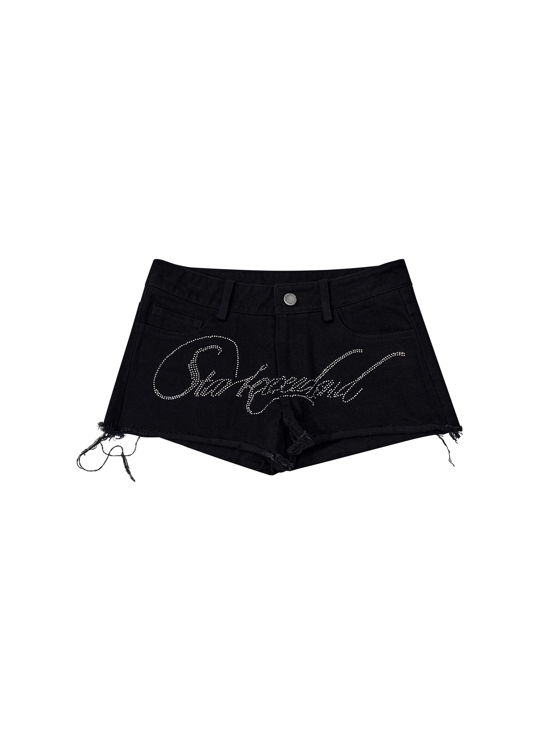 MUSIC NOTE DENIM HOT PANTS