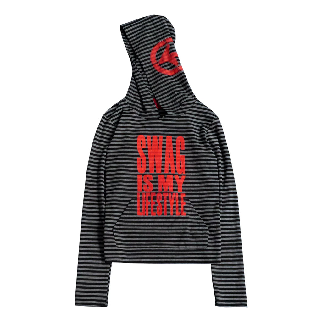 STRIPED HOODED LONG SLEEVE