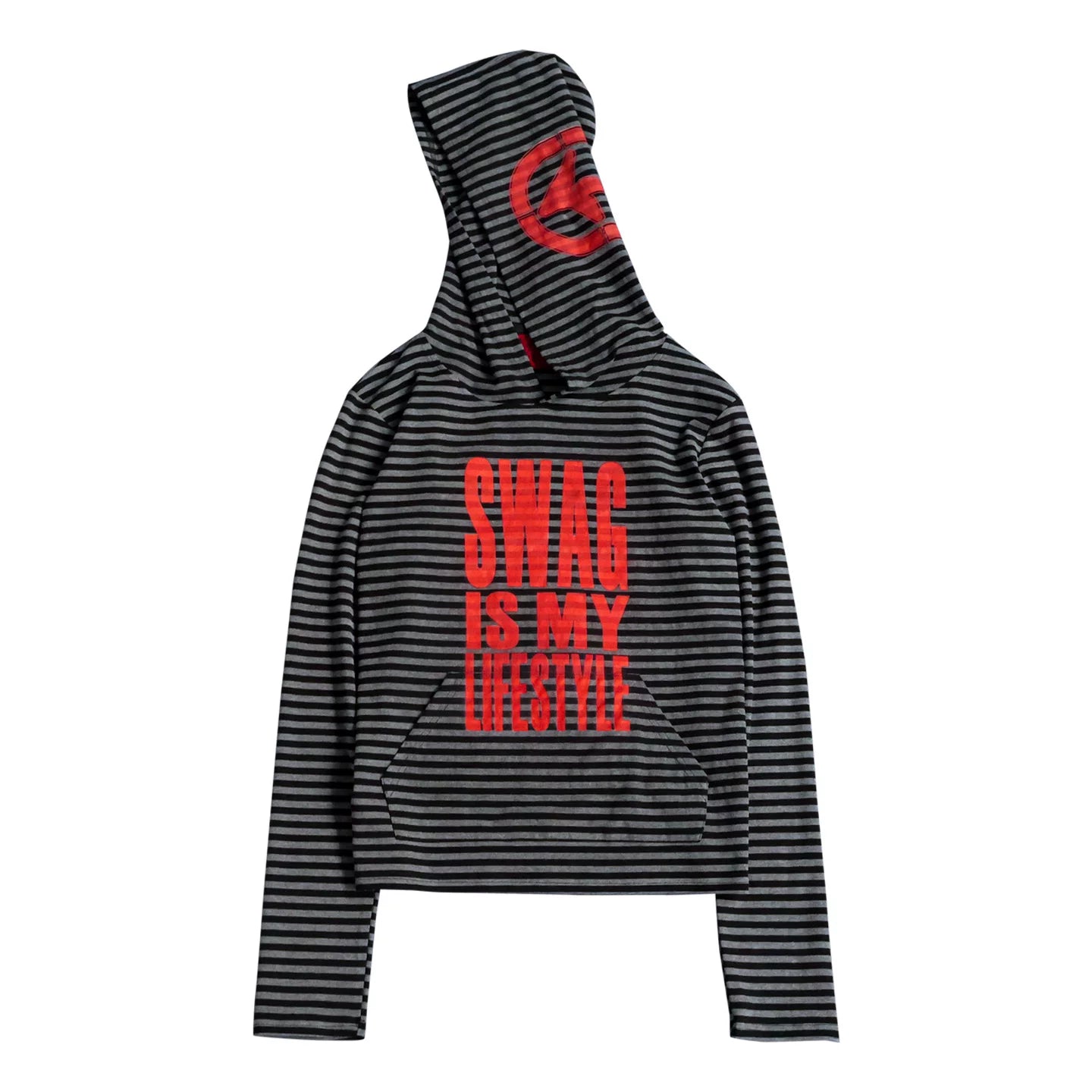 STRIPED HOODED LONG SLEEVE
