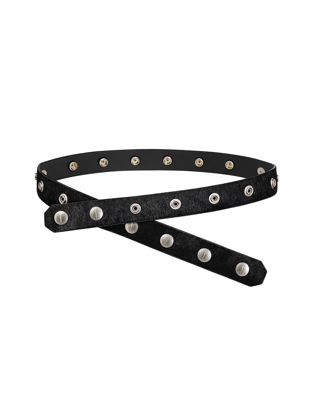 SLEEK BLACK PONY HAIR BELT