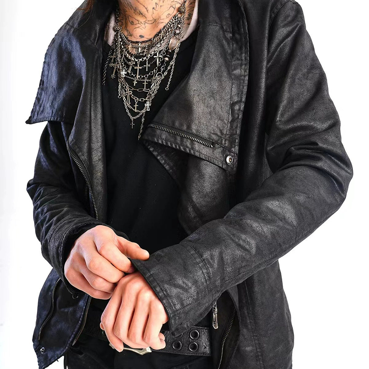 CUSTOM WAXED LEATHER JACKET