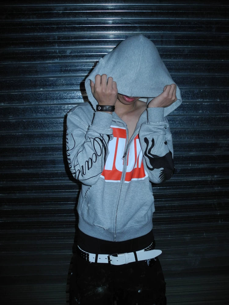 UNICORN GRAPHIC ZIP HOODIE