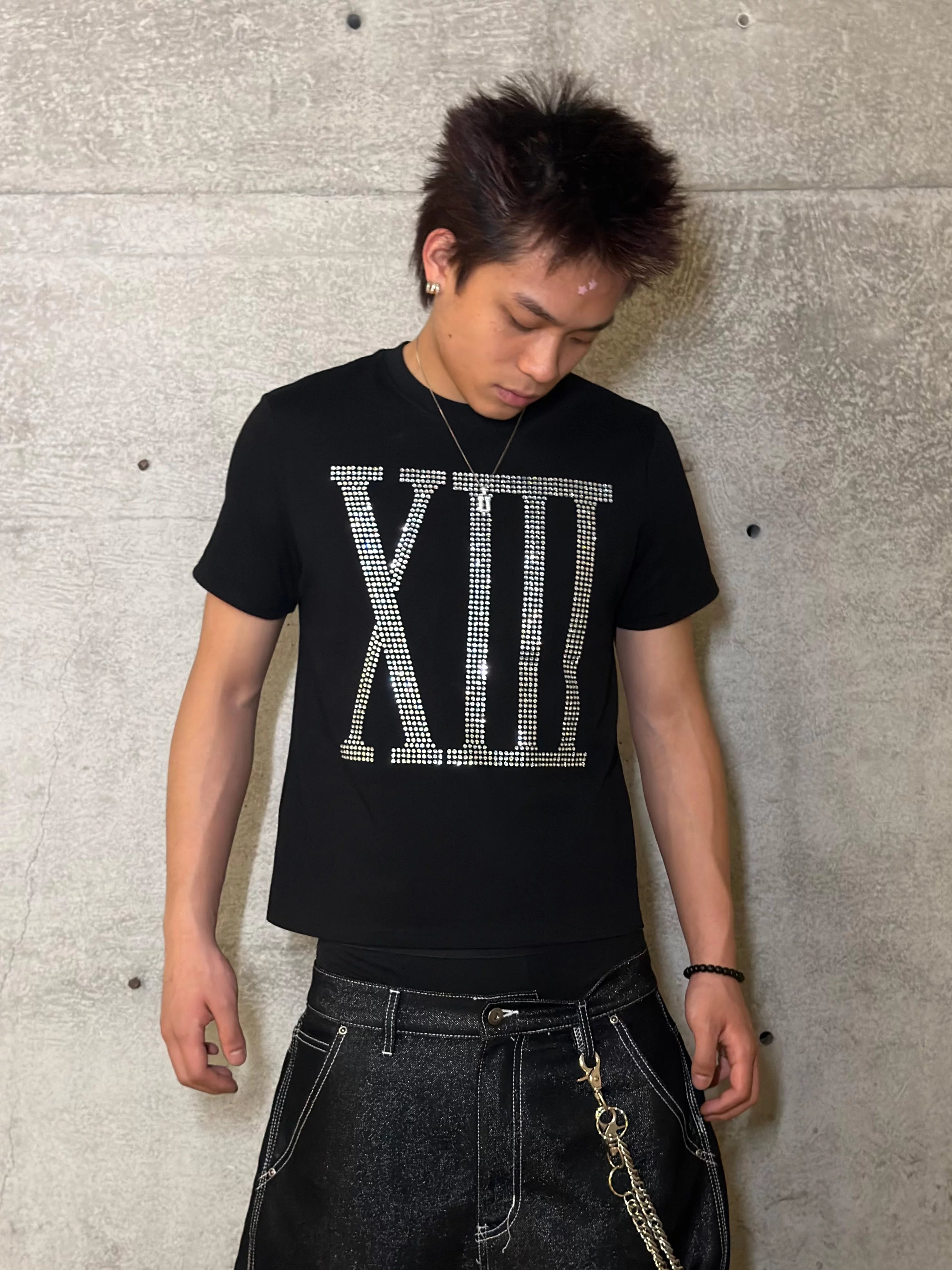 RHINESTONE ROMAN NUMERAL T-SHIRT