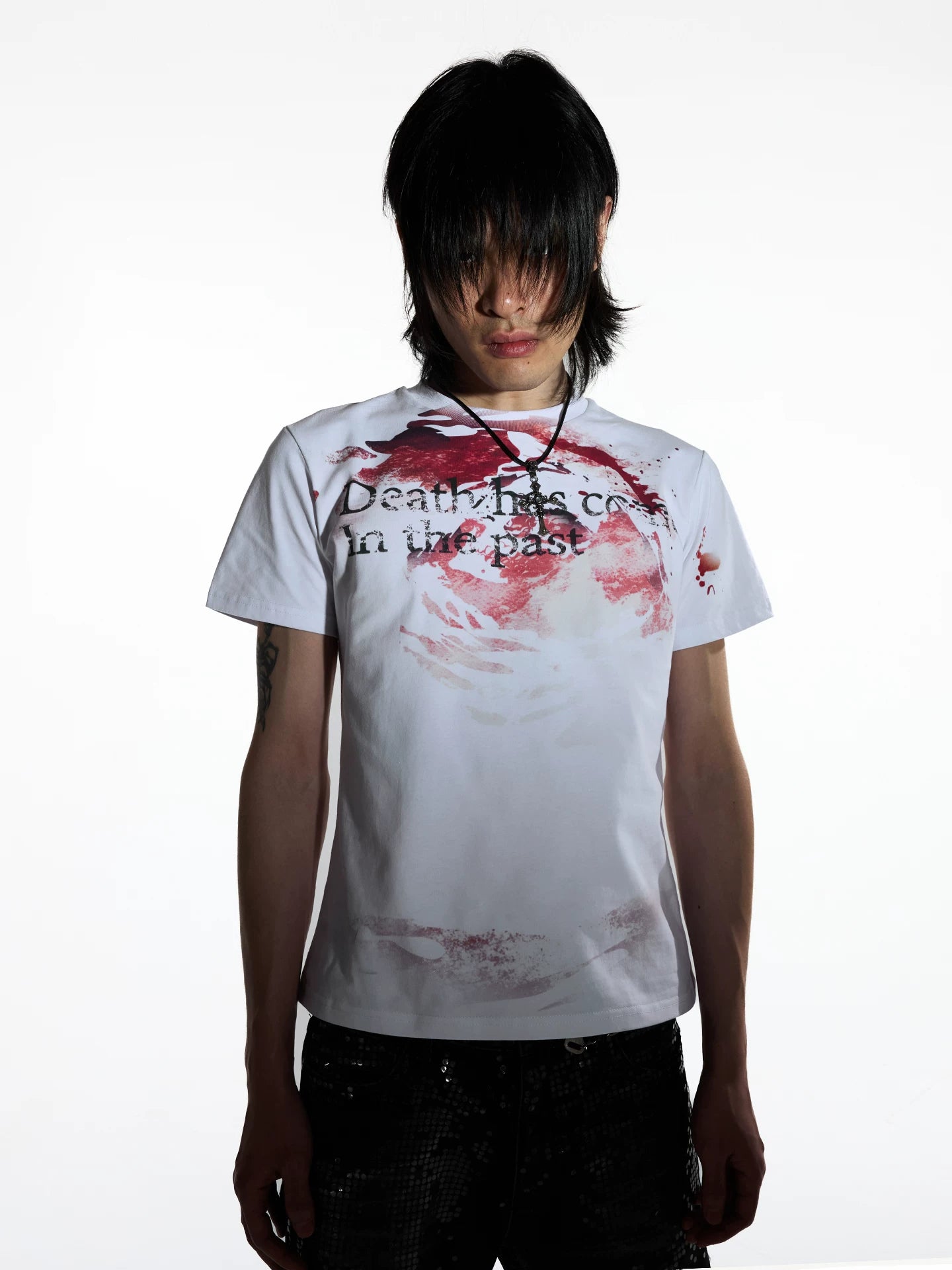 DISTRESSED BLOOD STAINED TEE