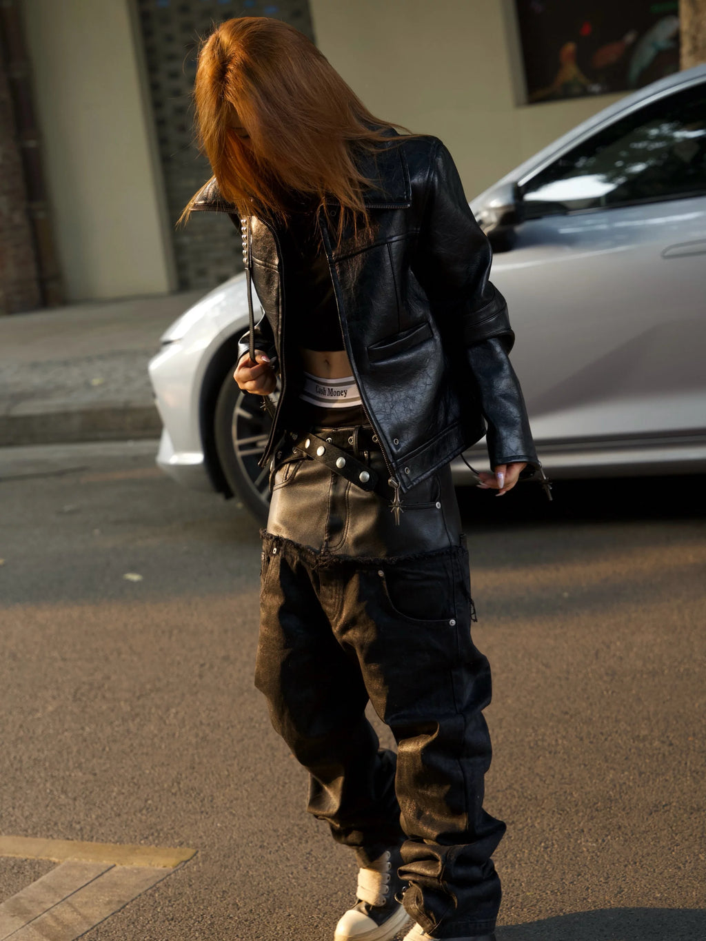 SLEEK BLACK PONY HAIR BELT