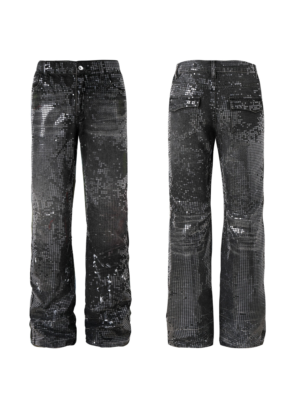 DAPPLED SEQUIN DENIM