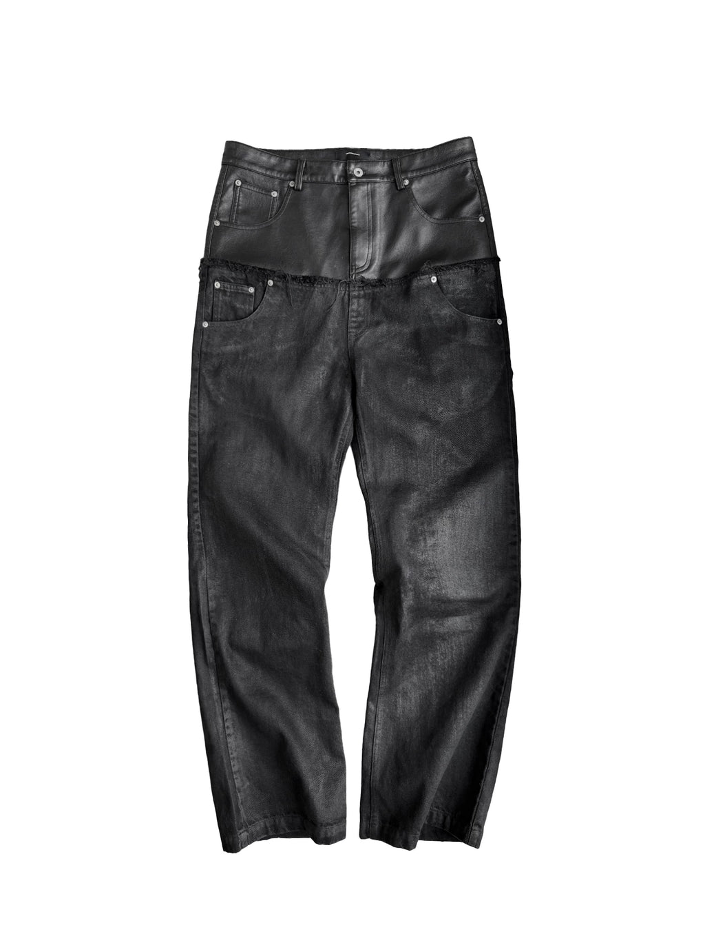 DESTRUCTION WASH DENIM PANTS