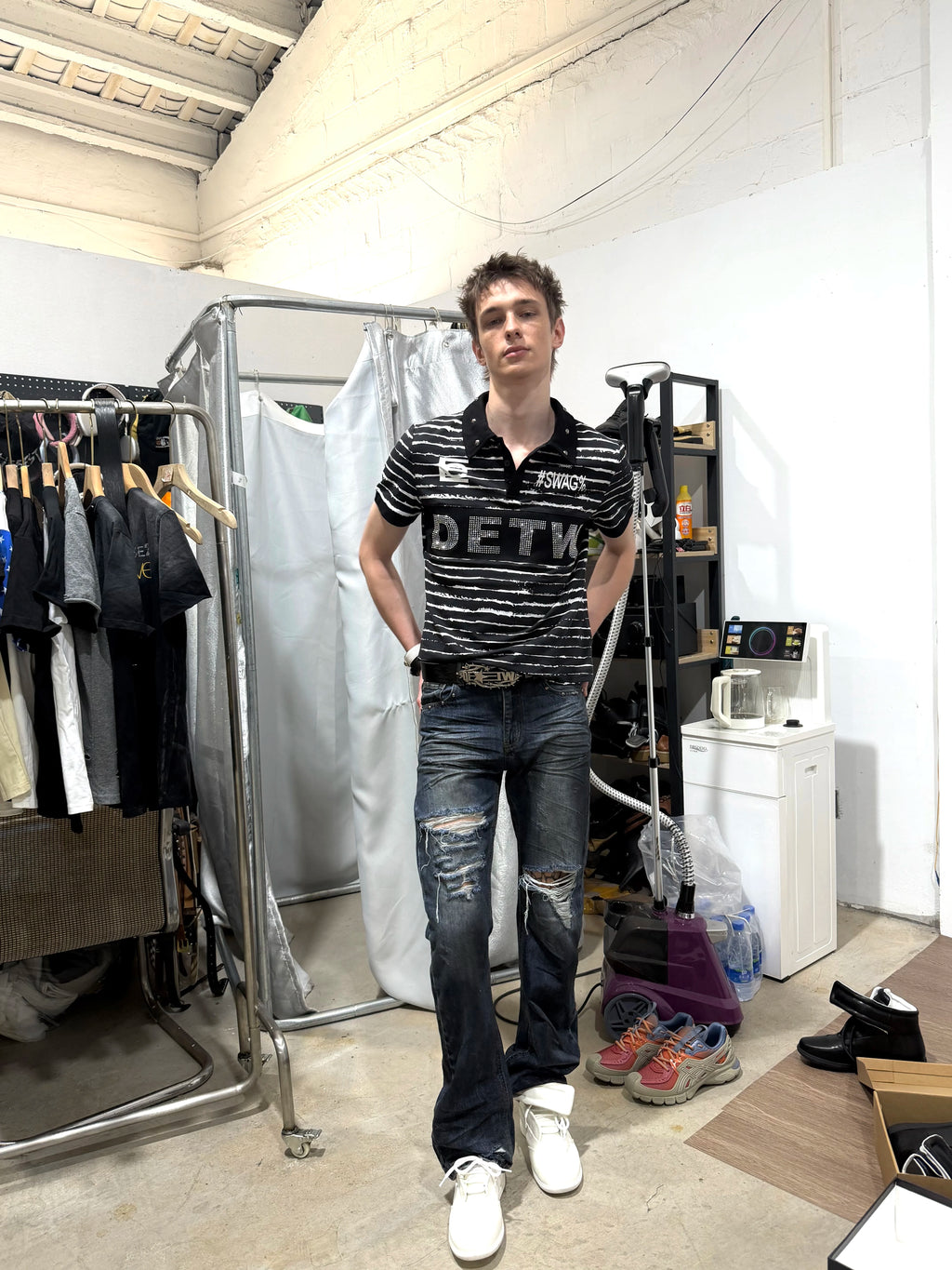 HIGH STREET THORN STRIPE POLO