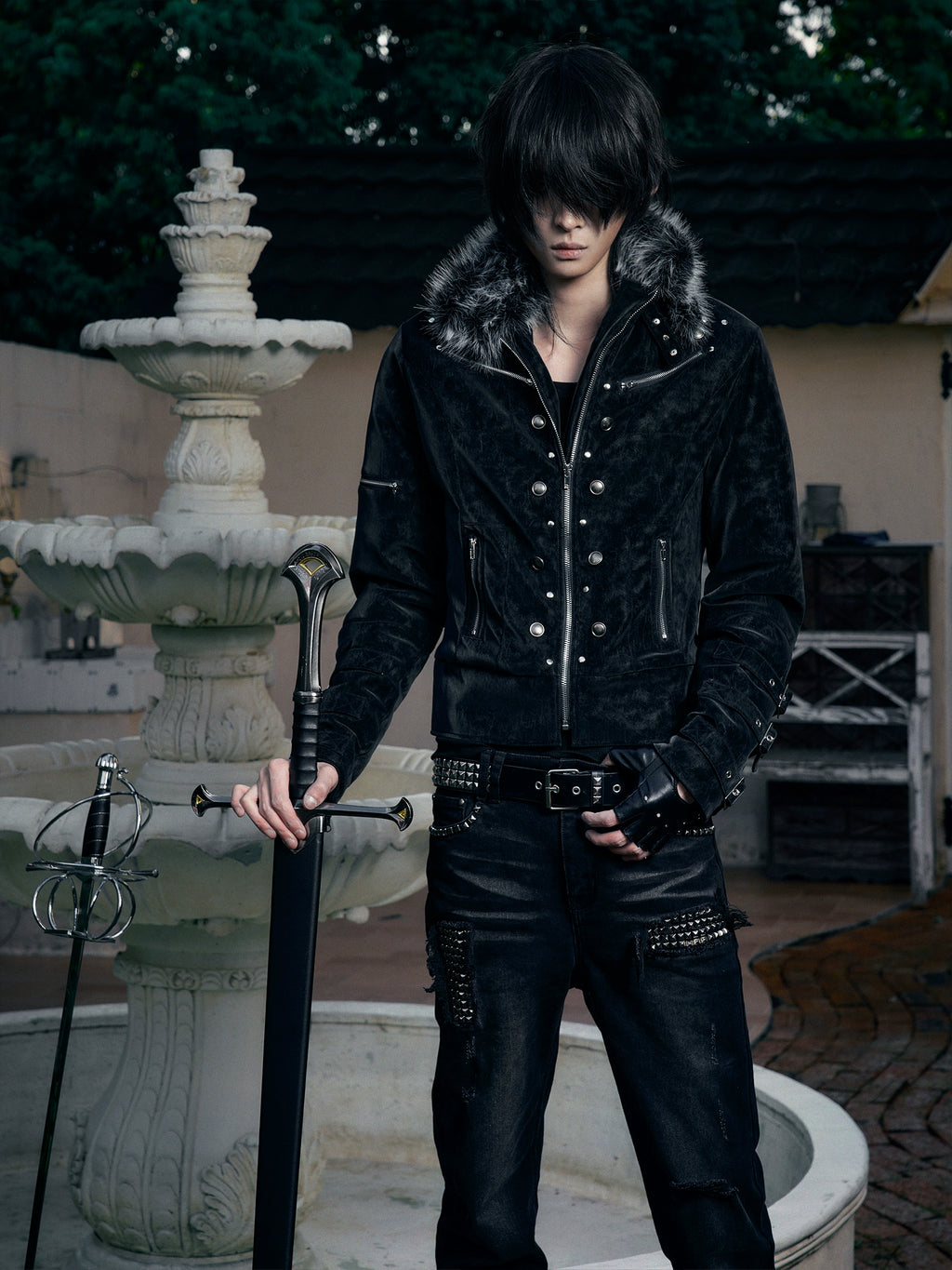 SACRED FEATHER SUEDE JACKET