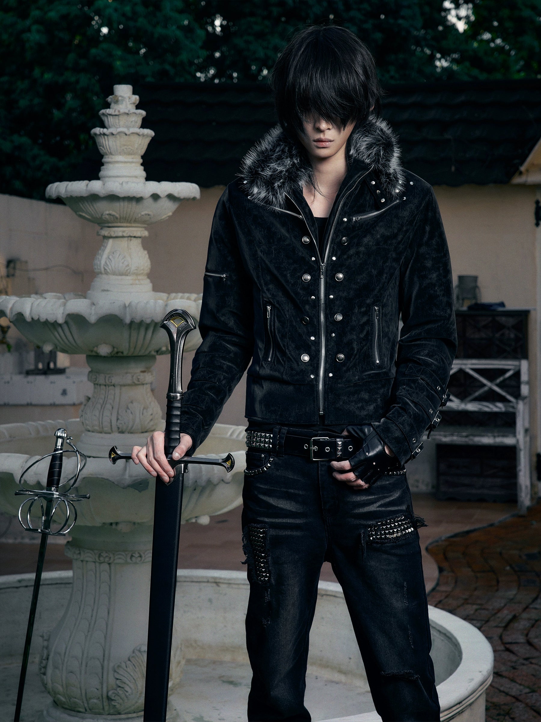 SACRED FEATHER SUEDE JACKET