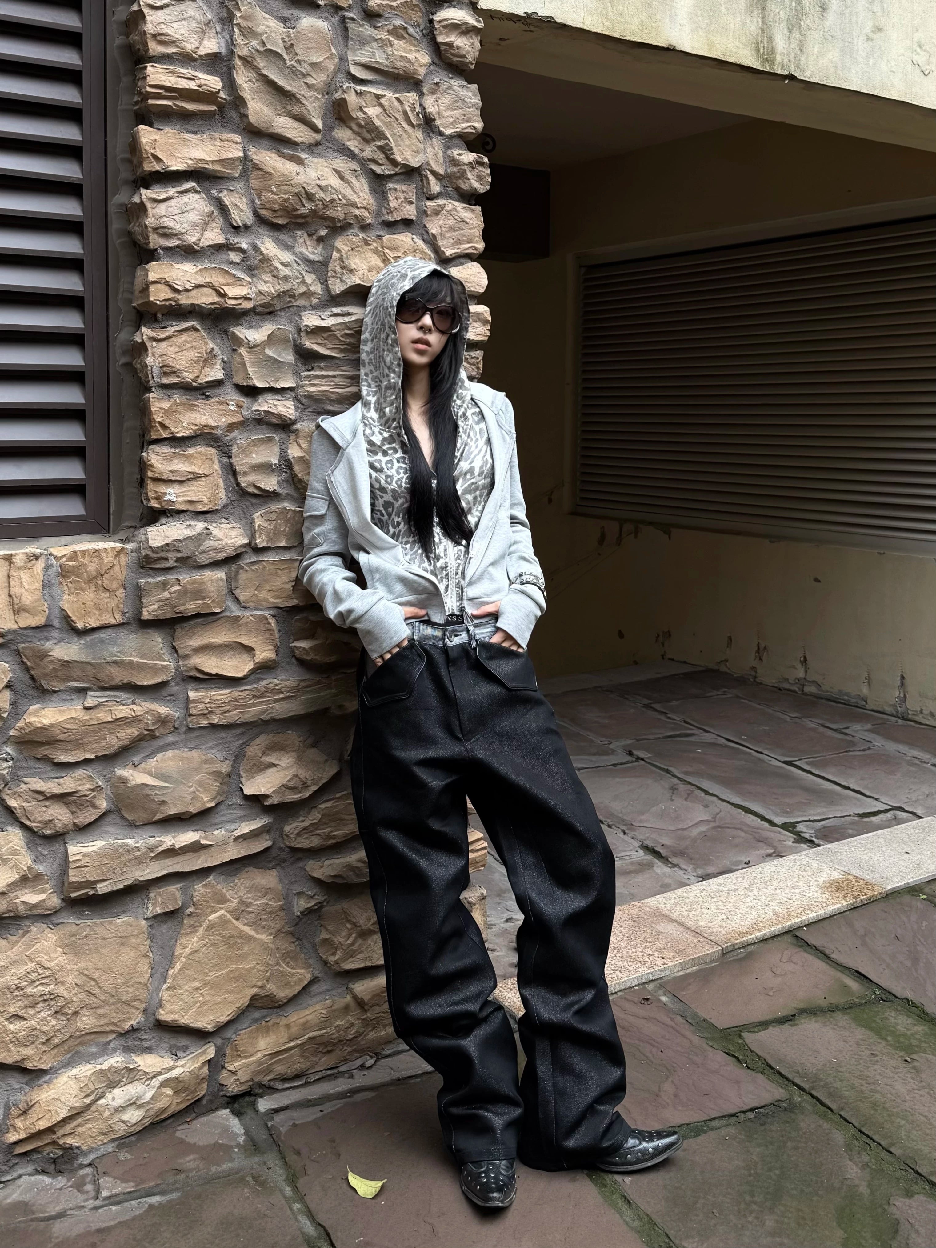 RAW SILVER WEAVE DENIM JEANS