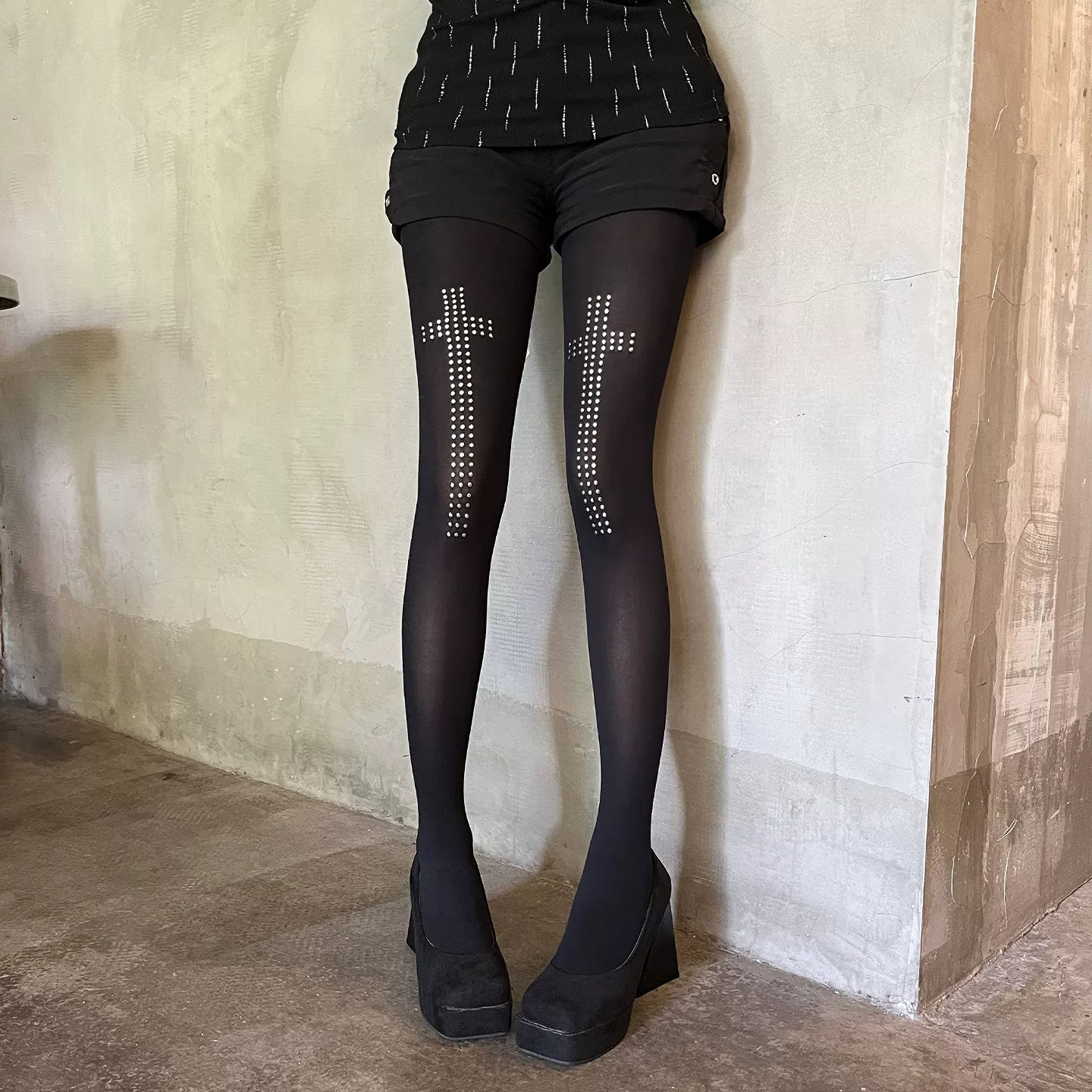 CROSS STUD TIGHTS