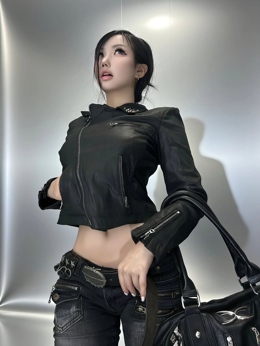 PUNK STUDDED BIKER JACKET