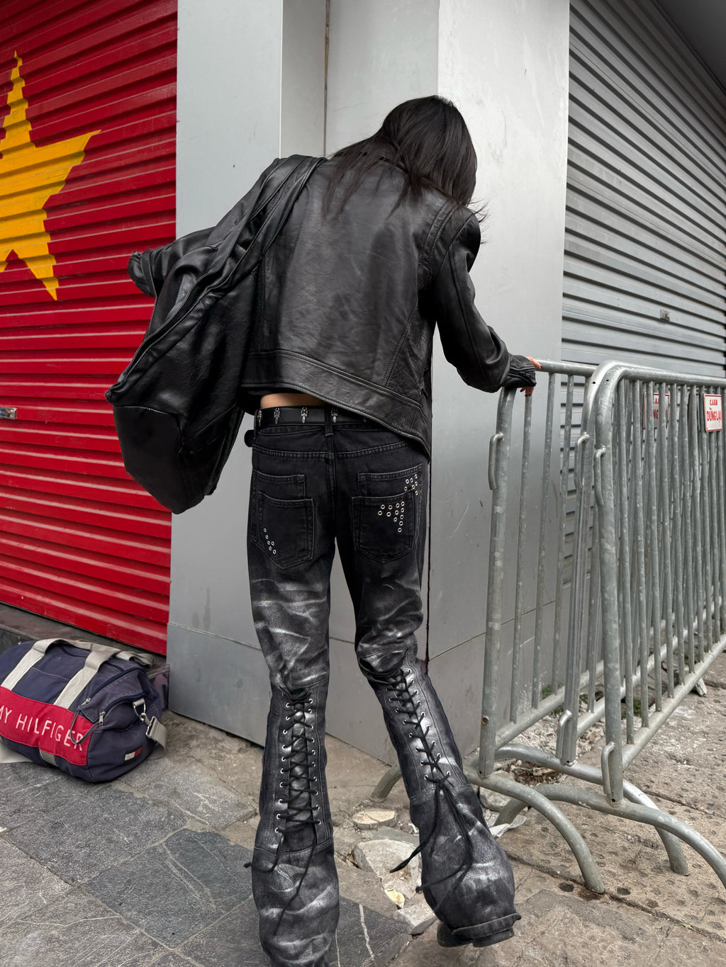 ANCIENT RIVET DENIM TROUSERS