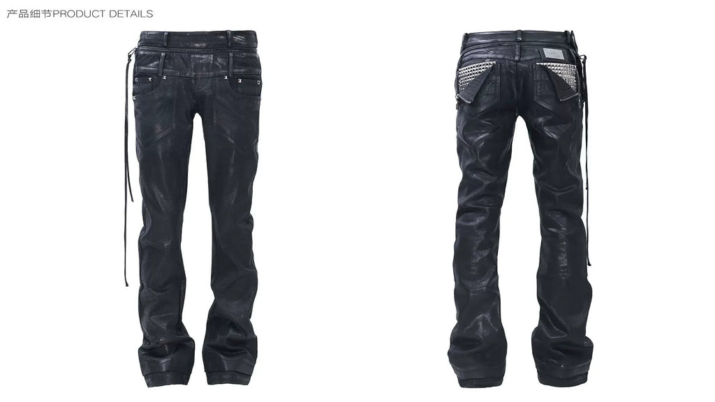 WAXED SLIM-FIT JEANS