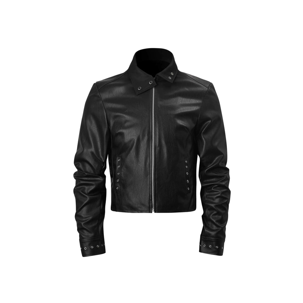 HIGH COLLAR BIKER JACKET