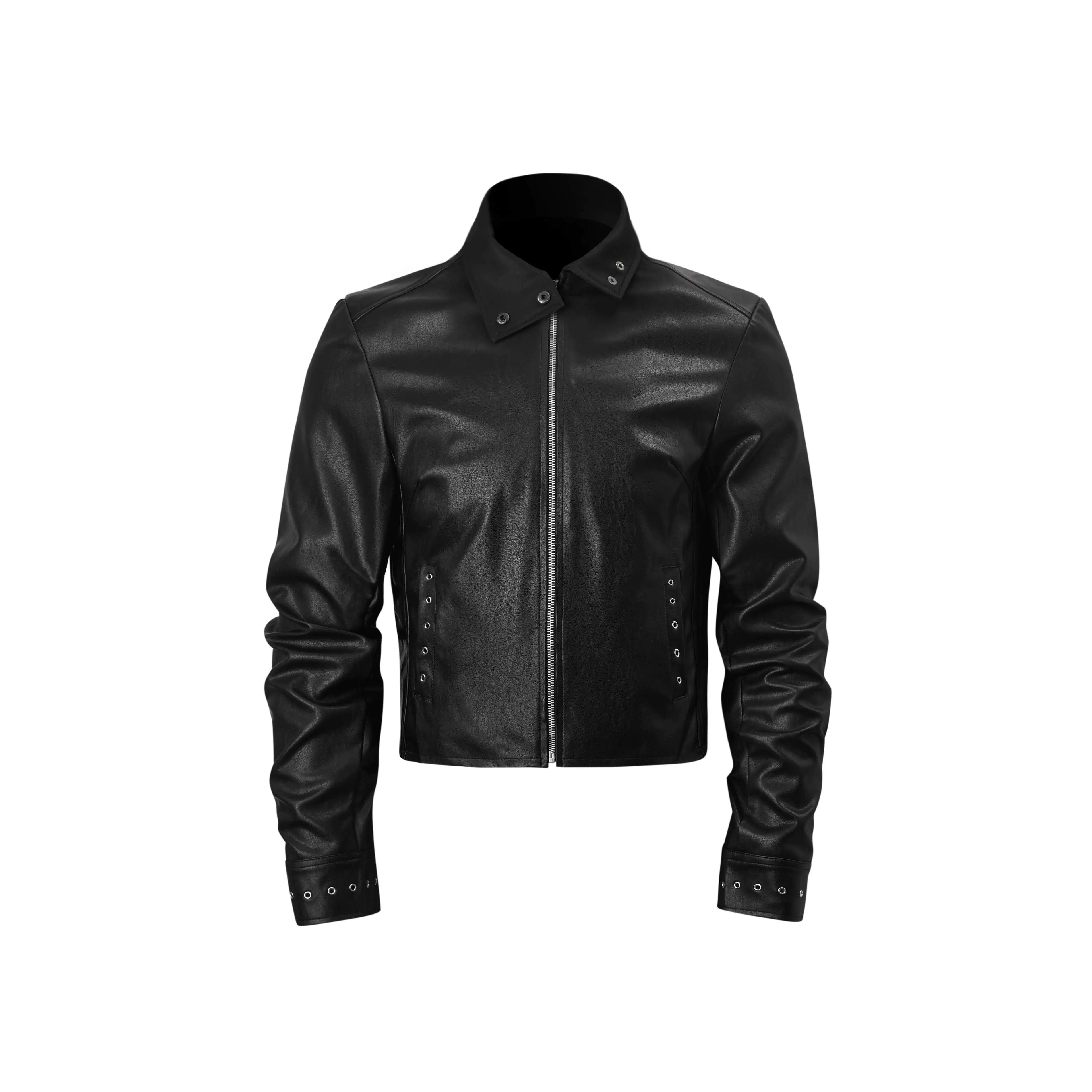 HIGH COLLAR BIKER JACKET