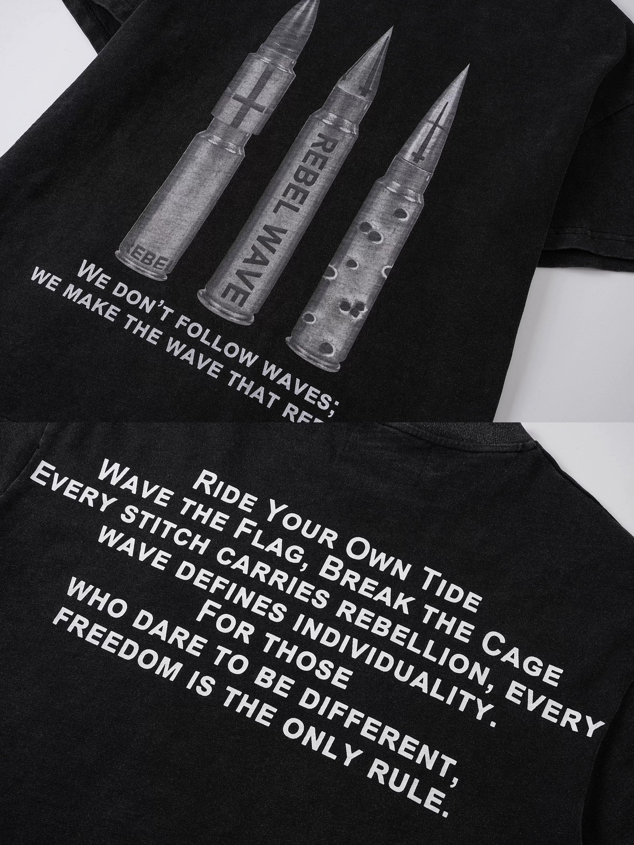 BULLET PRINT WASHED TEE
