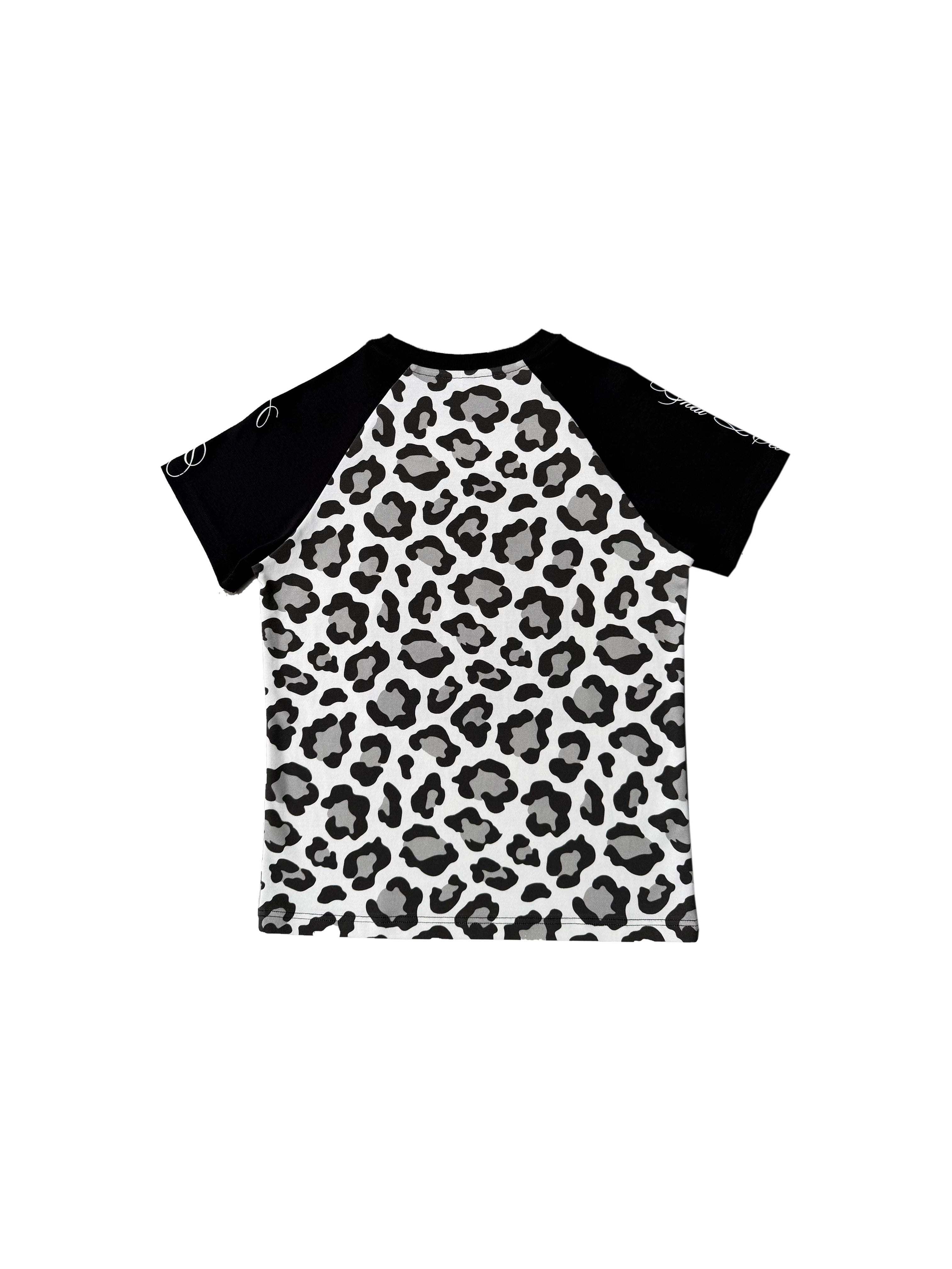 LEOPARD PRINT BEADED TEE