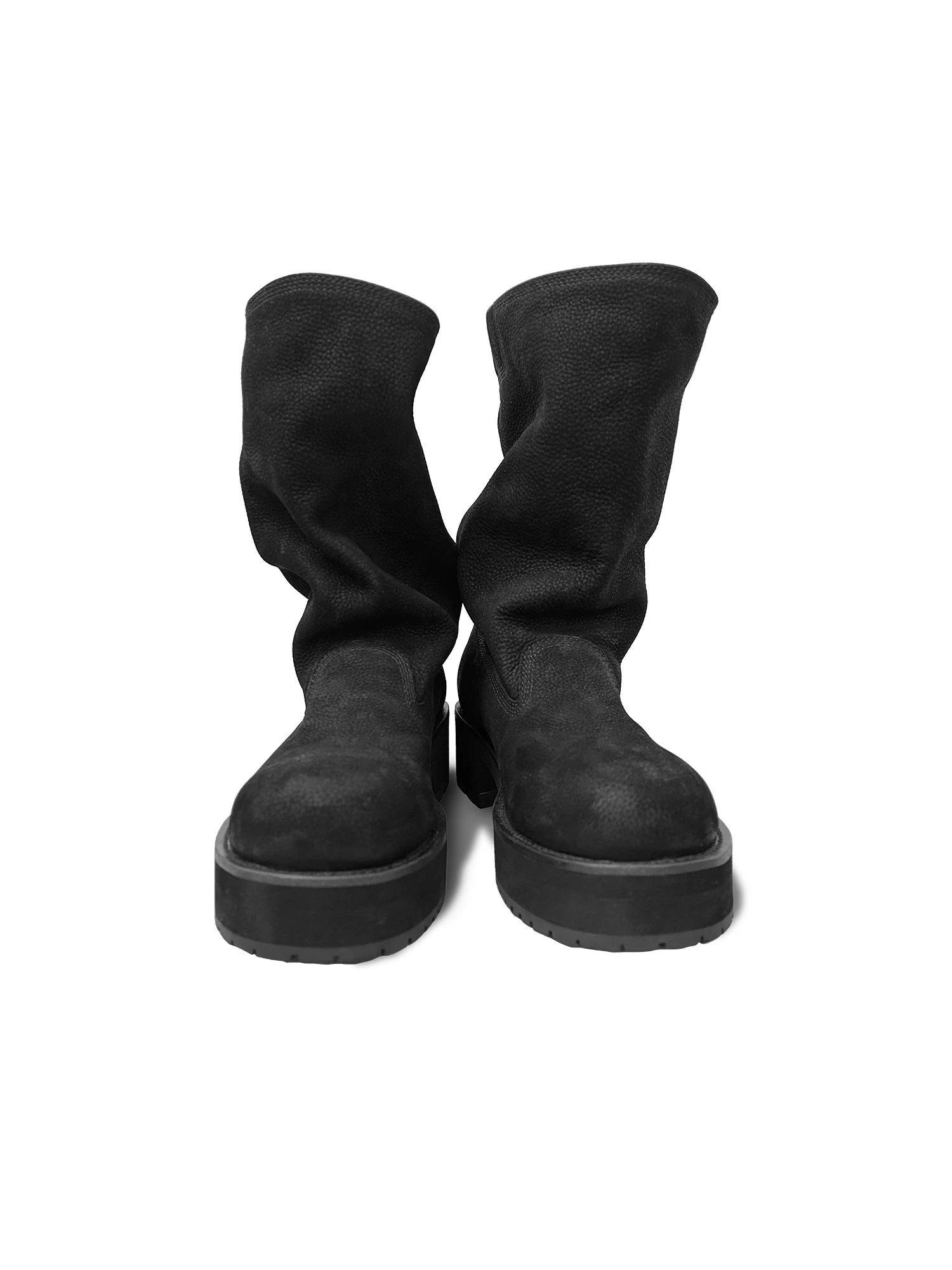 FROSTED COWHIDE MID-CALF WORK BOOTS